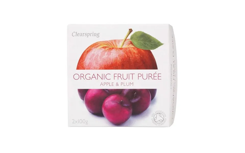 Frugtpuré Blomme Æble Økologisk - 200 Gr