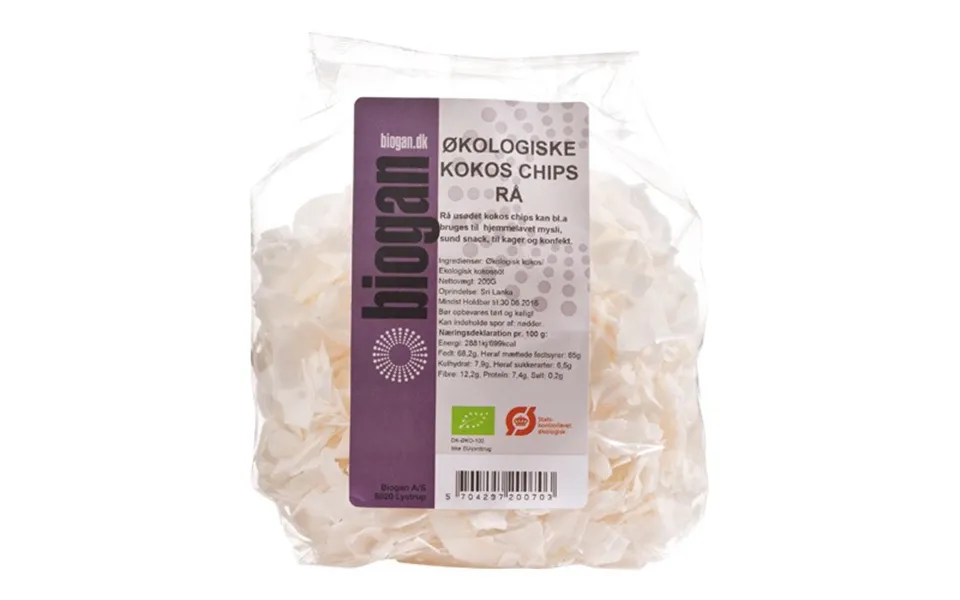 Coconut chips raw økologisk - 200 gr