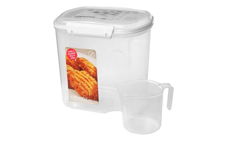 Storage box with cup white 2,4l bakery - 1 paragraph