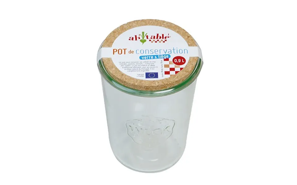 Storage jars with cork layer 0,9 l - 1 paragraph.