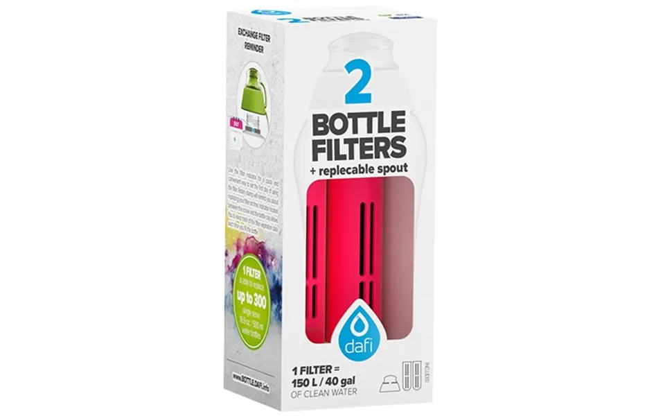 Refiller Filterflaske Rød 2 Stk Refiller Mundstykke - 1 Pakke