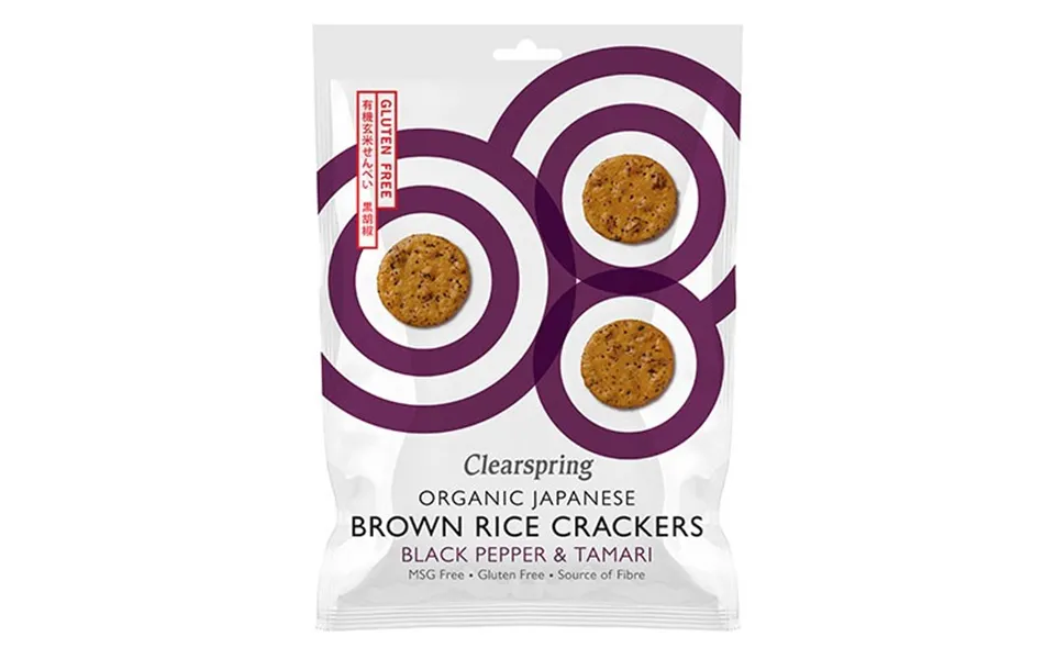 Rice Cracker Black Pepper & Tamari Økologisk - 40 Gram