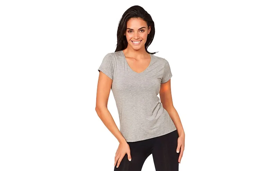 T-shirt lady v-neck light gray - medium
