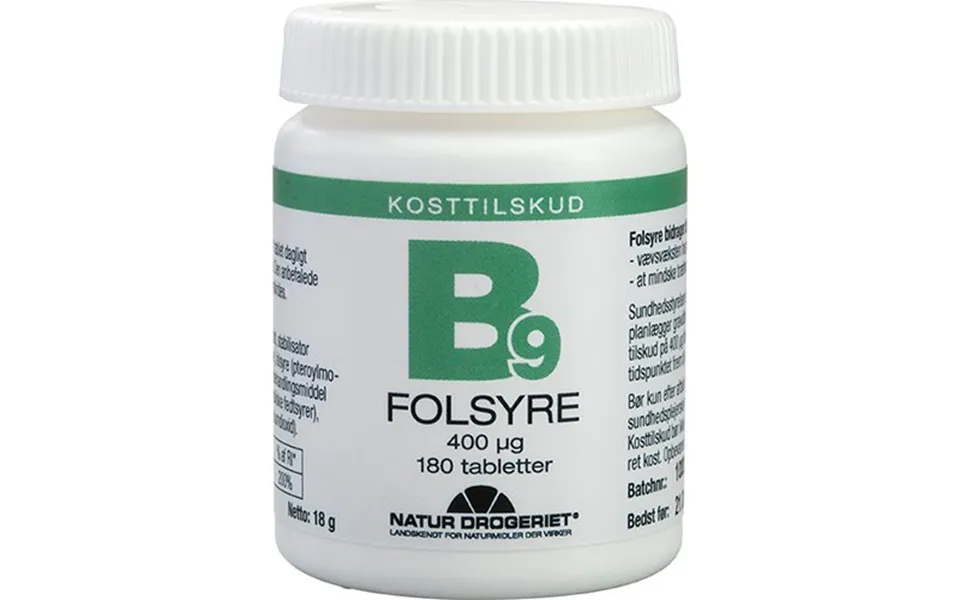Folsyre Tabletter 400 Â G - 180 Stk.