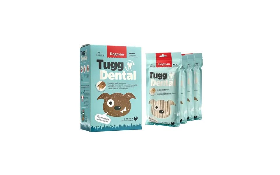 Dogman Tyg Dental Med Kylling M 28-pack