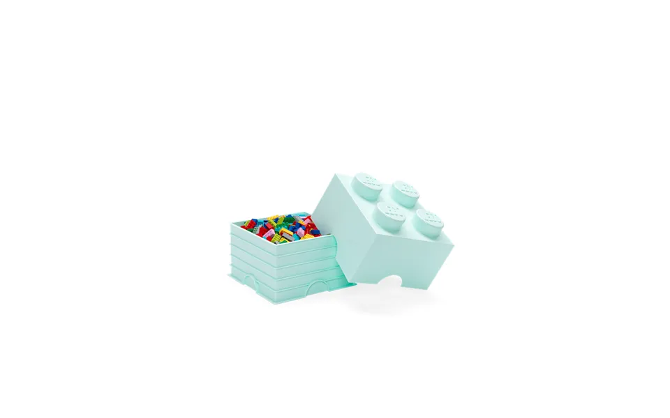 Lego storage box 4 - aqua