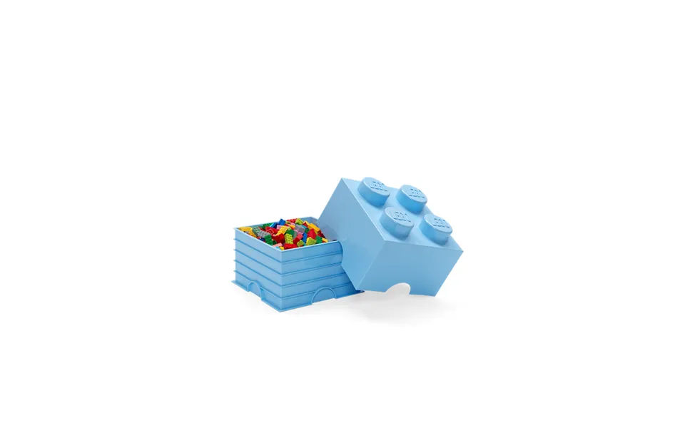 Lego storage box 4 - light blue