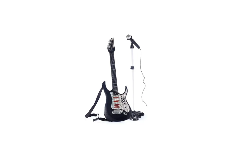 Mu Music Elektrisk Guitar Med Mikrofon & Stativ