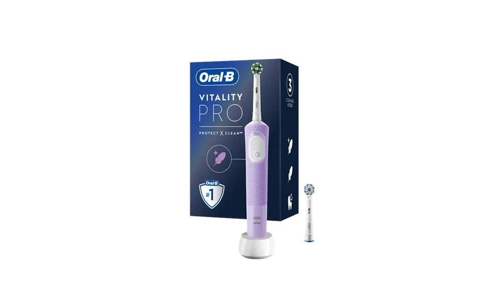 Oral-b electric toothbrush vitality pro purple additional replacement head