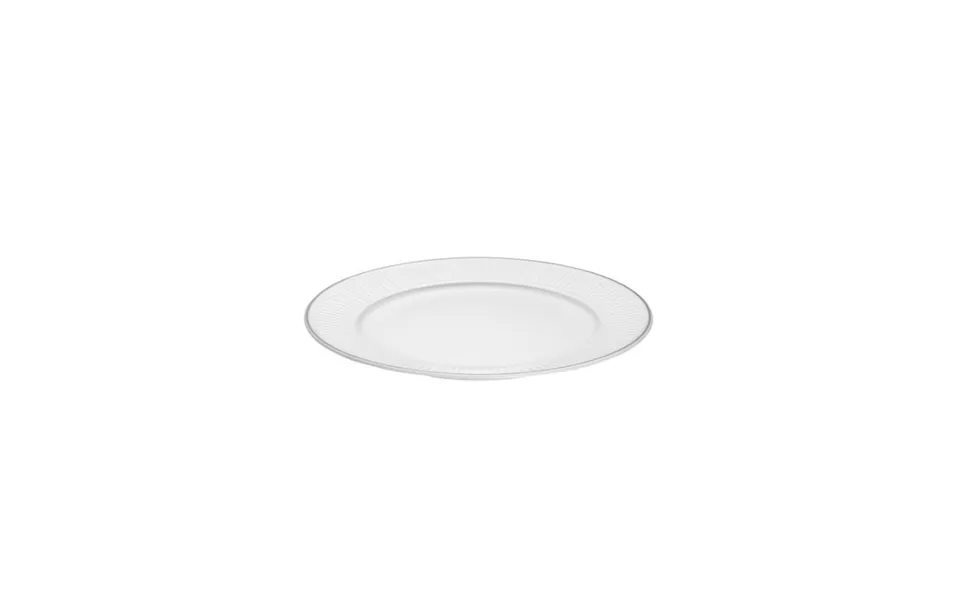 Pillivuyt plate flat vienne pleated 22 cm white platinum
