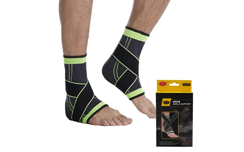 Ankle bandage with compression straps past, the laws protects