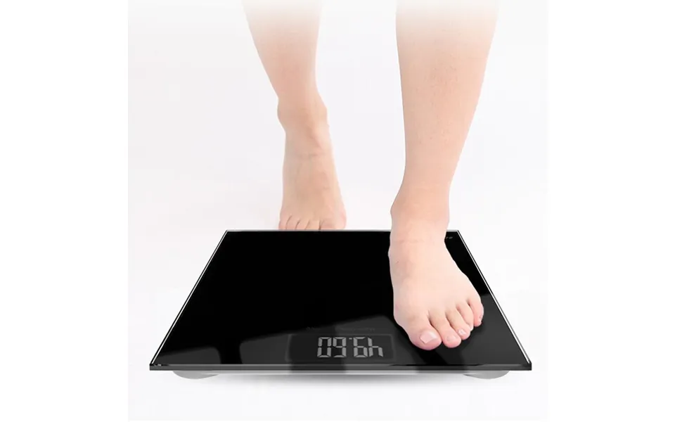 Bathroom scales tempered glass 150 kg black - electronic