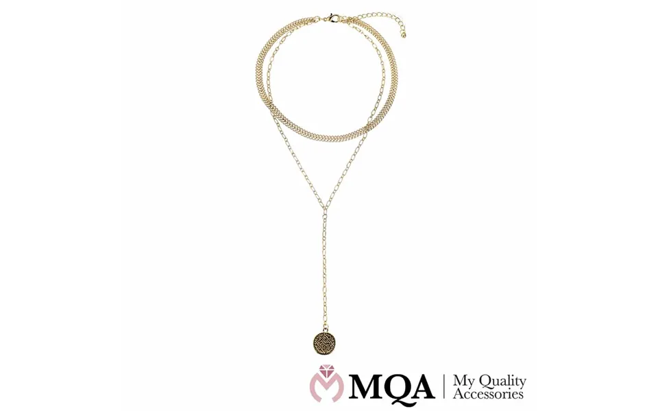 Necklace gold - double