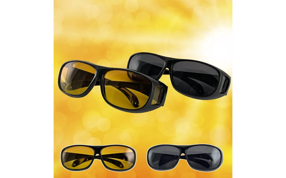 Hd vision briller - 2 paragraph day night polarized glasses perfect as bilkørsels- sports- night drivings- & uv sunglasses