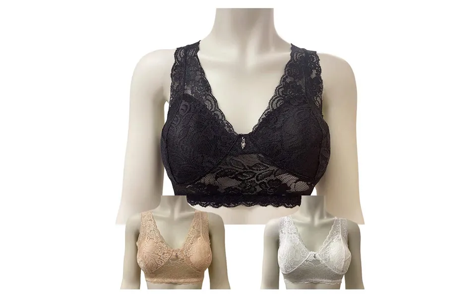 Lace comfort bra 3 paragraph. In 3 colors without hanger