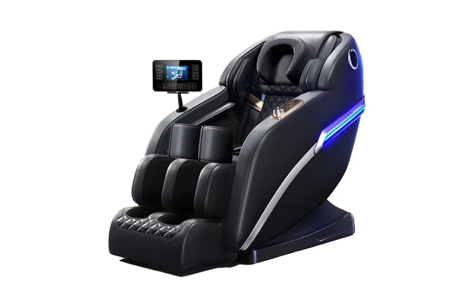 Massage chair 4d pro black with heat therapy past, the laws voice control