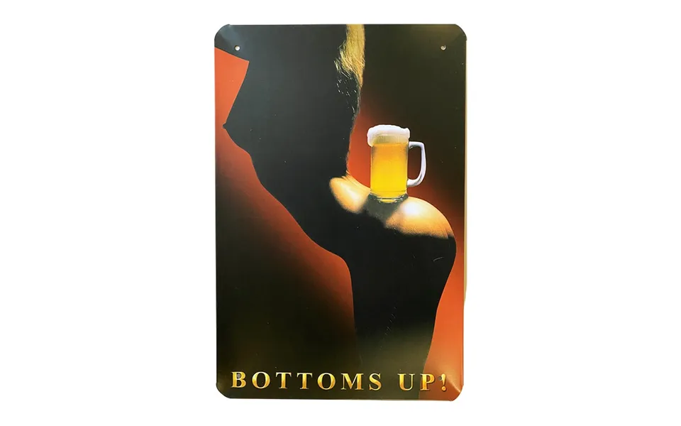 Metalskilt - Bottoms Up