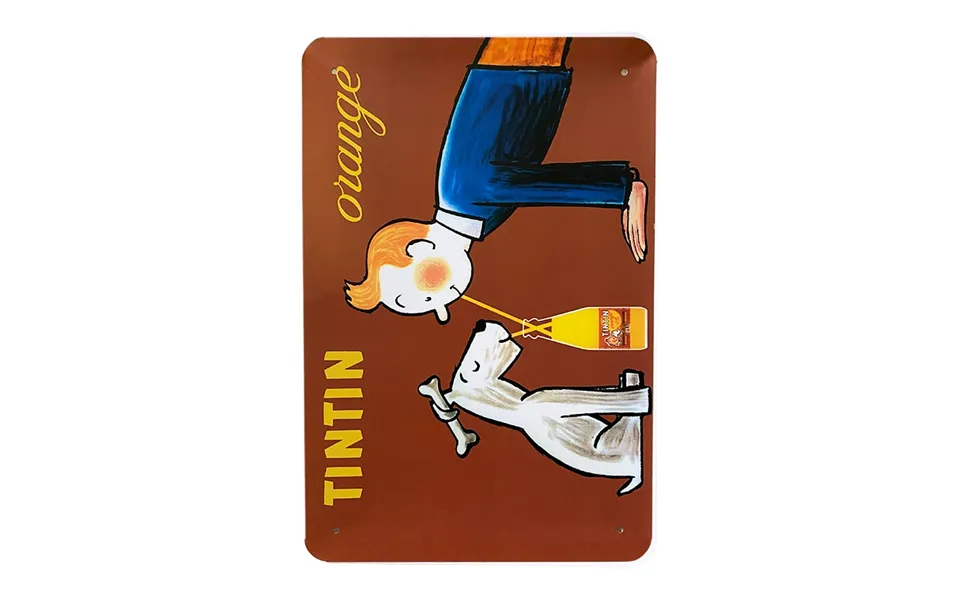 Metalskilt - Tintin Orange