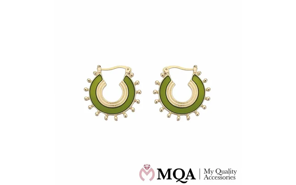 Earrings - gold colored with sun motive