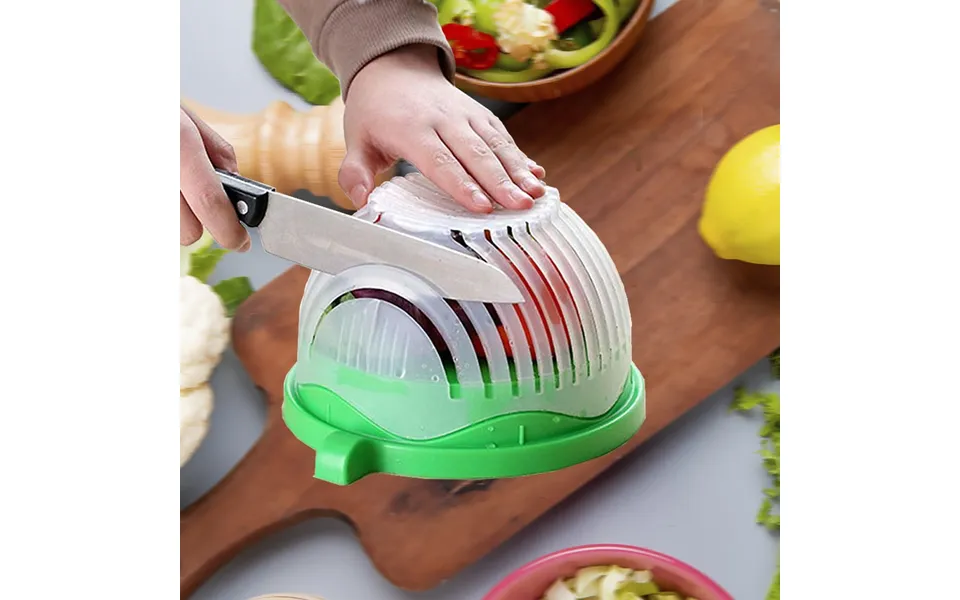 Quick Salad Maker - Salatskærer Skål 4-i-1