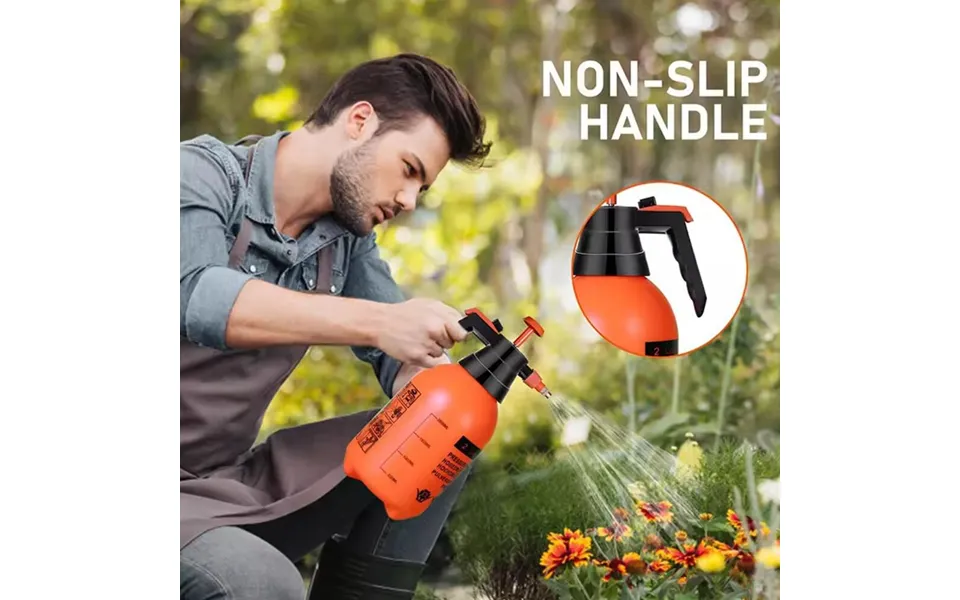 Pressure sprayer 2 liter with pump - orange -