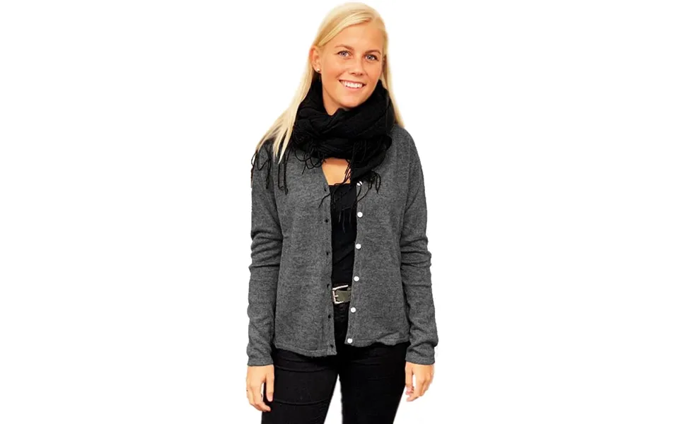 Wool sweater in delicious pashmina wool - dark gray 100% cashmere