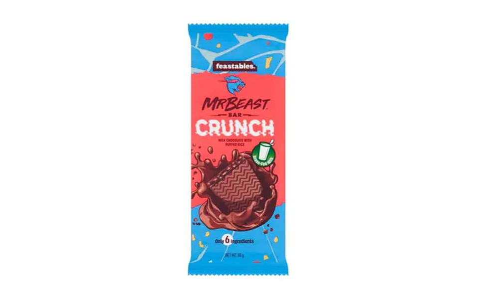 Mr beast bar crunch milk chocolate with puffed rice