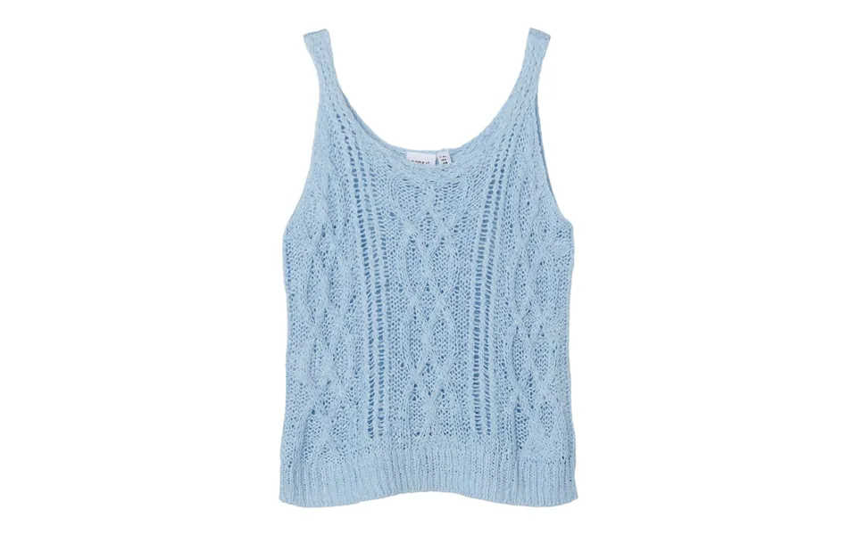 Name it knitted strap top fioni chambray blue