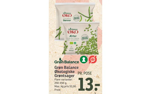 Green balance organic vegetables product image