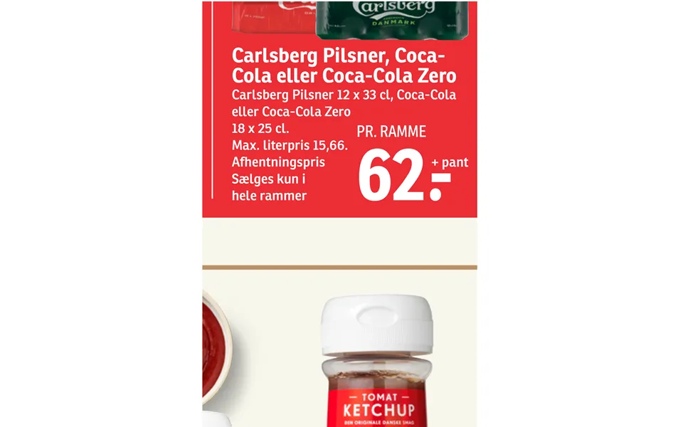 Carlsberg Pilsner, Cocacola Eller Coca-cola Zero