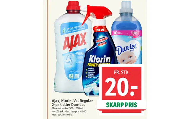 Ajax, Klorin, Vel Regular product image