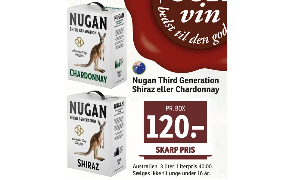 Nugan Third Generation Shiraz Eller Chardonnay