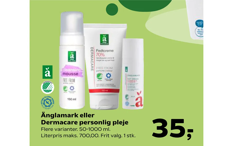 Änglamark or dermacare personal care