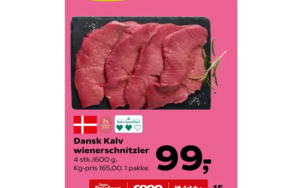 Danish calf wienerschnitzler