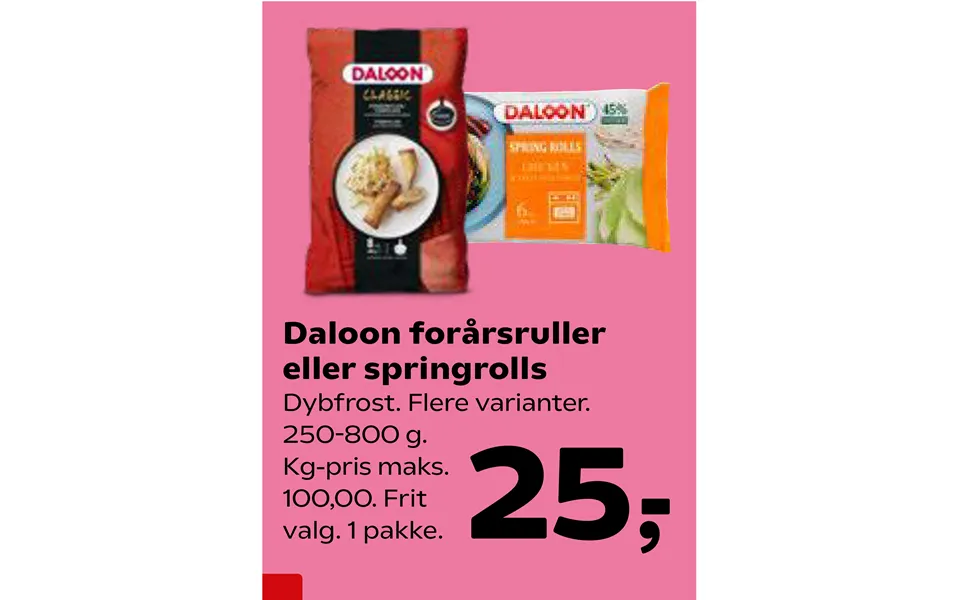 Daloon springrolls or springrolls