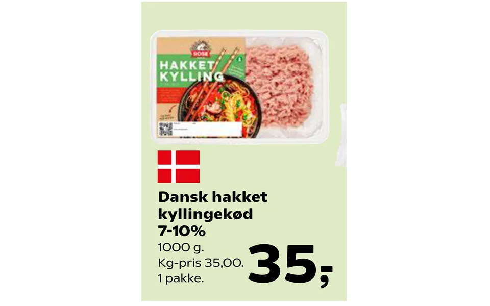 Danish chopped chicken meat 7-10%