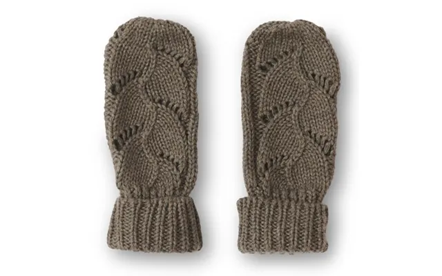 Mouflettes Knitted Mittens - Earth Brown Melange product image