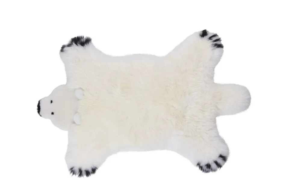 Natures collection polar bear carpet - lambskin