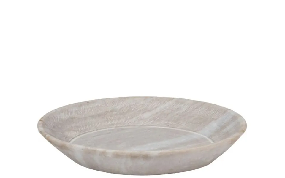 Woood sinny marble dish - off white marble