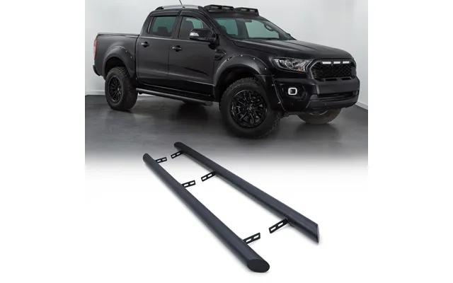 Ford Ranger T6 T7 T8 Double Cab 12-22 Matte Black 3 Side Bars product image