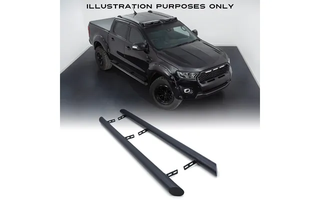 Ford Ranger T9 Double Cab 2023 Matte Black 3 Side Bars product image