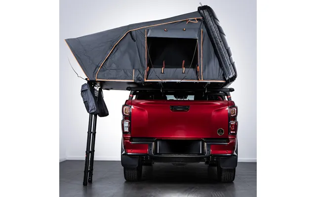 Hard Shell Expedition Truck Bed Camping Tent & Heavy Duty Cross Bars With C-clamps