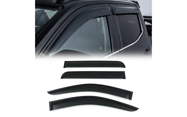 Nissan Navara D23 Np300 2014 Black Wind Deflectors