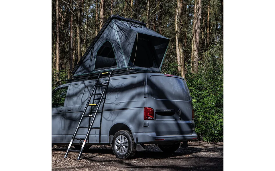 Predator4x4 Hard Shell Expedition Car Roof Top Camping Tent - Grey, Green Stitching