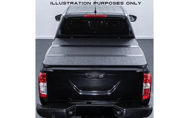 Toyota Hilux Mk8 Mk9 2015 Black Tri-fold Hard Tonneau Cover