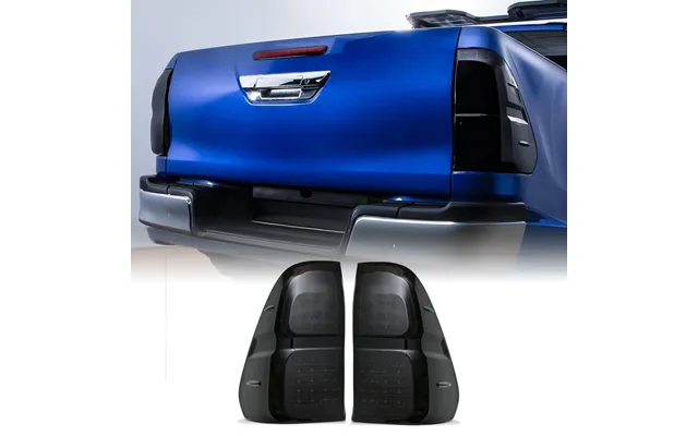 Toyota Hilux Revo 15-19 Rear Led Dynamic Smoked Tail Lights