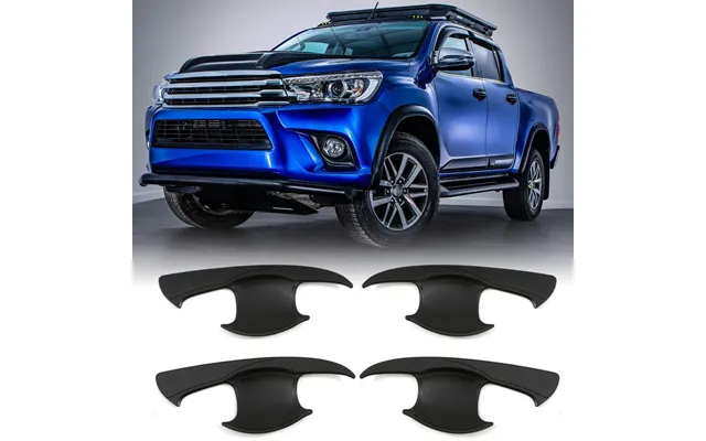 Toyota Hilux Revo Mk8 15-21 Black Door Handle Inserts
