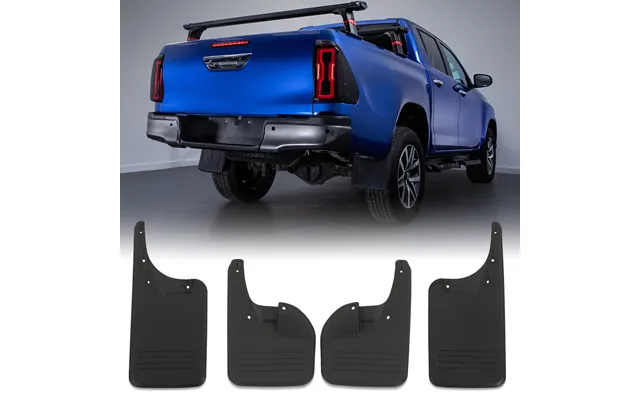 Toyota Hilux Revo Mk8 15-21 Trd Style Black Mud Guard Flaps