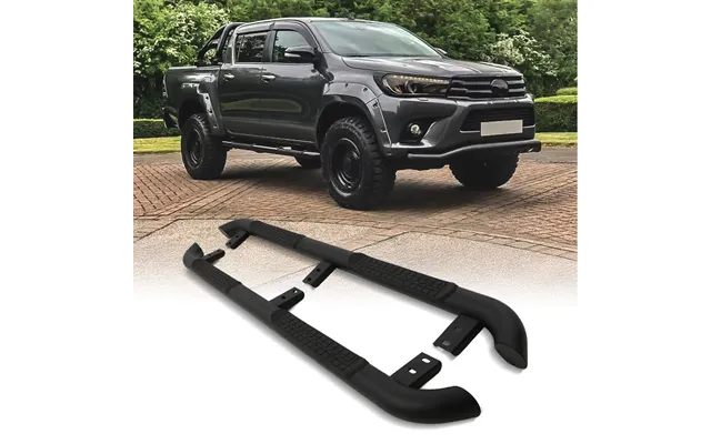 Toyota Hilux Vigo 09-14 Matte Black Fixed Side Bars product image