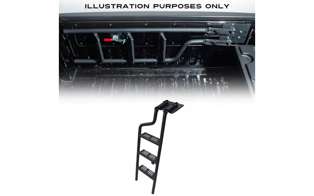 Toyota Hilux Vigo Revo Mk7 Mk8 Mk9 2005 Black Rear Tailgate Folding Ladder